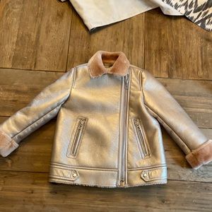 Zara Girls faux leather jacket- Size 6